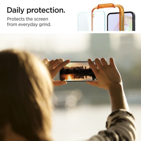 Szkło hartowane z ramką montażową na Samsung Galaxy A35 Glas tR AlignMaster - 2 szt.