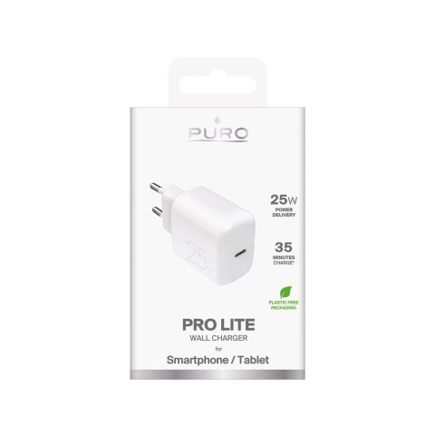Ładowarka sieciowa USB-C Power Delivery 25W - biała