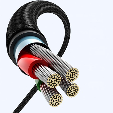 Kabel przewód kątowy USB-C - USB 2.0 480Mb/s 3A 3m czarny