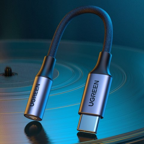 Adapter do słuchawek mini jack 3.5 mm (żeński) - USB-C (męski) 10cm - szary