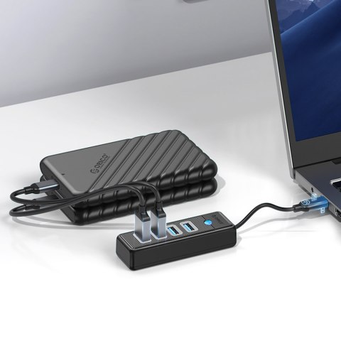 Hub rozdzielacz PWC2U-C3 USB-C - USB-A USB-C - czarny