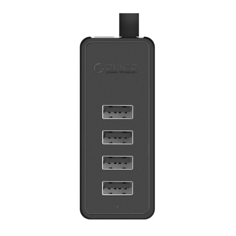 Hub rozdzielacz W5P-U2-100 4x USB-A microUSB 5V 1m - czarny