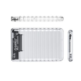 Kieszeń obudowa na dysk 2139U3-V1 2.5'' HDD / SSD USB Micro-B 5Gb/s - przezroczysta