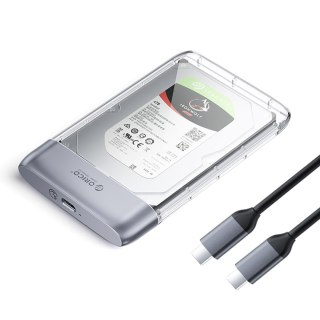 Kieszeń obudowa na dysk TX25C3 2.5'' HDD / SSD USB-C 5Gb/s - przezroczysta