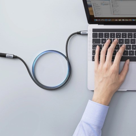 Przedłużacz kabla przewodu USB-C PD QC 100W 5A 10Gbps 0.5m - szary
