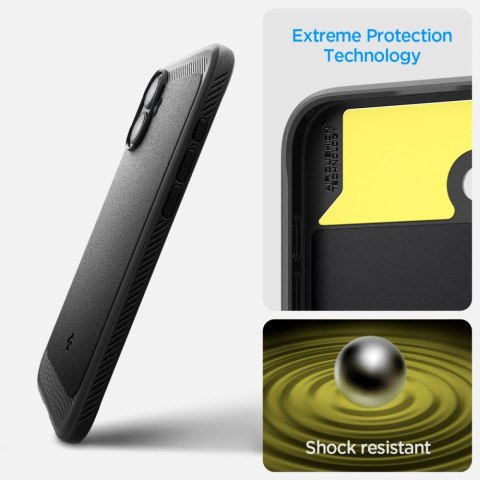 Etui plecki do iPhone 16 Rugged Armor MagSafe - czarne