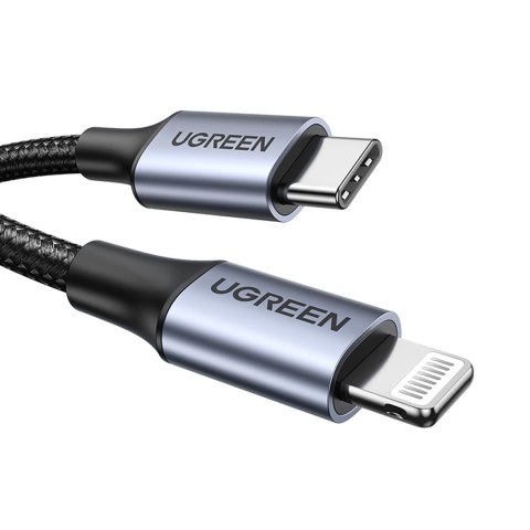 Kabel przewód Lightning - USB-C MFi 1.5 m - szary