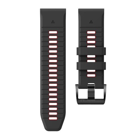 Pasek do zegarka Garmin Fenix 3 / 5X / 3HR / 5X Plus / 6X / 6X Pro / 7X - czarno-czerwony