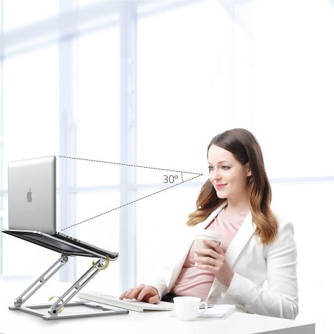 Podstawka uniwersalna rozkładana na laptop do 17'' - szara
