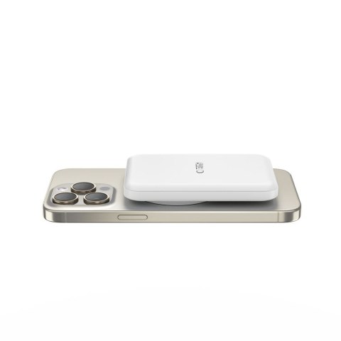 Powerbank 5000mAh z MagSafe USB-C 15W z kablem USB-C - biały