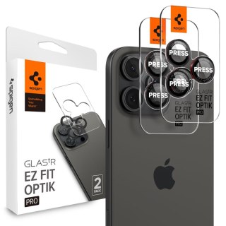 Szkło hartowane na aparat do iPhone 14 Pro/Pro Max/15 Pro/Pro Max/16 Pro/16 Pro Max - czarne z czerwoną obwódką