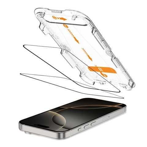 Szkło hartowane na iPhone 16 Pro z ramką instalacyjną Quick Set+ - 2 szt.