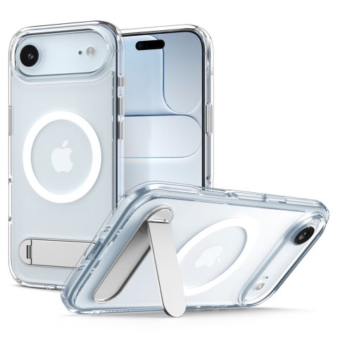 Etui ochronne z podstawką na iPhone 17 Air Ultra Hybrid ''S'' MagSafe - przezroczysto-białe