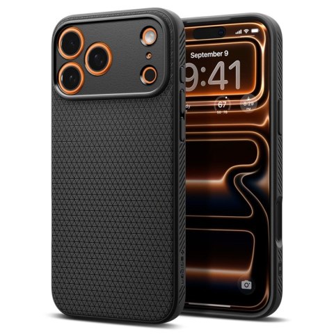 Etui pokrowiec ochronny Liquid Air na iPhone 17 Pro Max - czarny mat