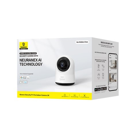 Kamera wewnętrzna Security P1 Pro do monitoringu microSD Wi-Fi 3K AI - biała