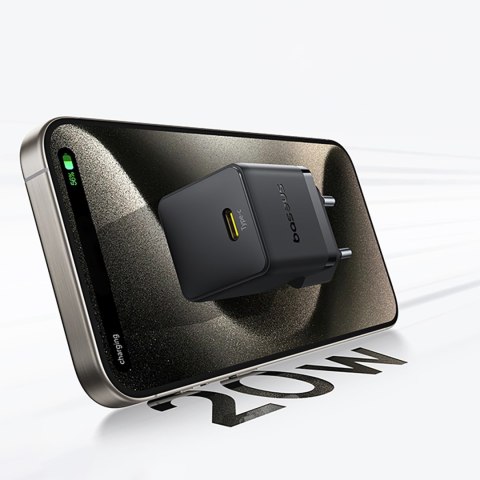 Ładowarka sieciowa Palm 1C 20W z kablem USB-C 60W 1m - czarna