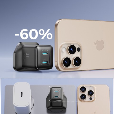 Ładowarka sieciowa z wtyczką UK USB-C 45W - czarna