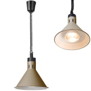 Lampa do podgrzewania potraw wisząca stożkowa śr. 275 mm 250 W - beżowa