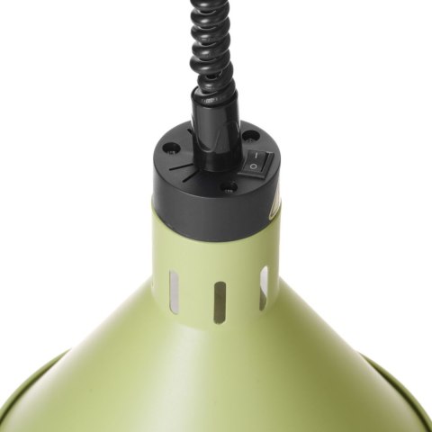 Lampa do podgrzewania potraw wisząca stożkowa śr. 275 mm 250 W - zielona