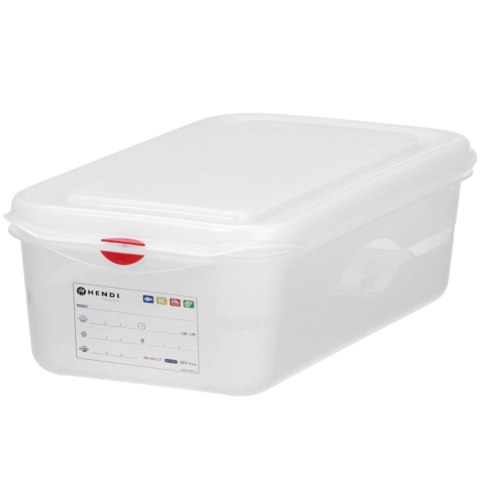 Pojemnik spożywczy GN 1/3 z etykietą pokrywką 6 l 325x176x150 mm