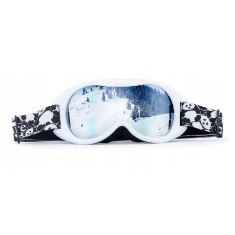 Gogle narciarskie dla dzieci Panda UV400 - czarno-białe