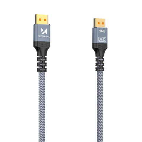 Kabel przewód DisplayPort z ceryfikatem VESA 80 Gb/s 16K HDR HDCP DSC 3m - czarny