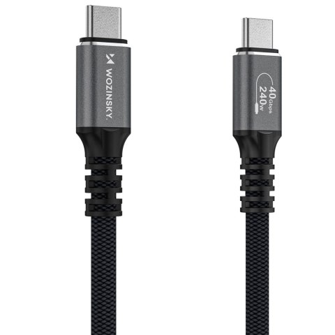 Kabel przewód Thunderbolt 4 USB-C 240W 4K 1.5m - czarny