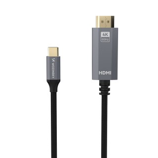 Kabel przewód USB-C - HDMI 4K 60Hz 1.8m - czarny