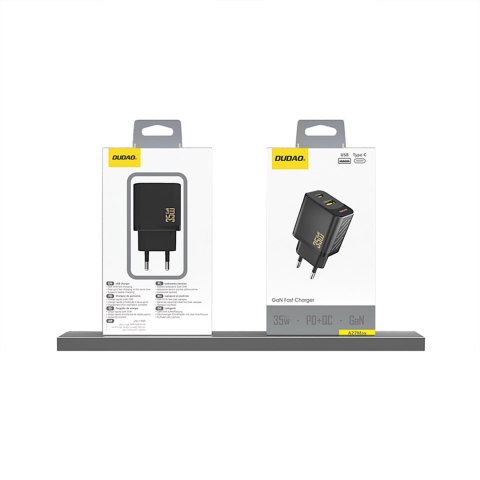 Ładowarka sieciowa A27 MaxC USB-C USB-A GaN 35W - czarna