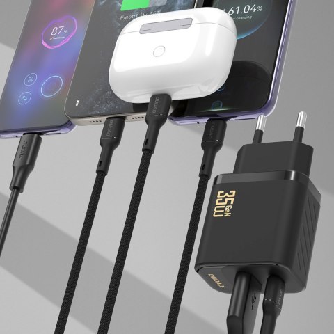 Ładowarka sieciowa A27 MaxC USB-C USB-A GaN 35W - czarna