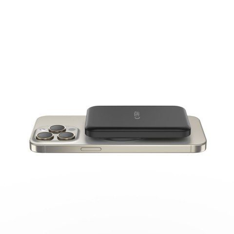 Powerbank magnetyczny 5000mAh LifeMag PB10 MagSafe 15W USB-C z kablem USB-C - czarny