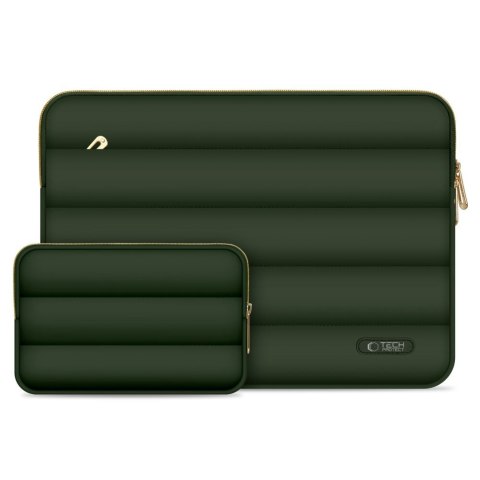 Torba pokrowiec Puffy na laptop 15-16'' + etui na akcesoria - oliwkowy