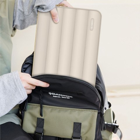 Torba pokrowiec Puffy na laptop tablet 13-14'' + etui na akcesoria - beżowy