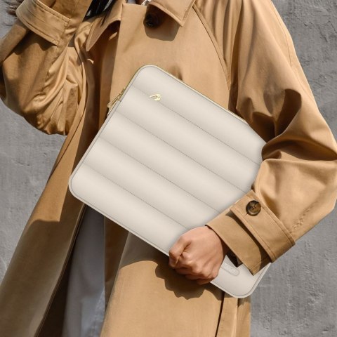 Torba pokrowiec Puffy na laptop tablet 13-14'' + etui na akcesoria - beżowy