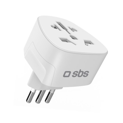 Adapter sieciowy podróżny IT Włochy - biały