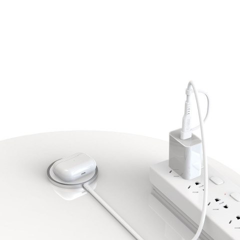 Ładowarka bezprzewodowa magnetyczna do smartfona QI15W-A44 MagSafe - biała