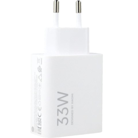 Ładowarka sieciowa USB-A 33W z kablem USB-C - biała