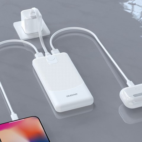 Powerbank K10 10000mAh USB-A 12W 2.4A - biały
