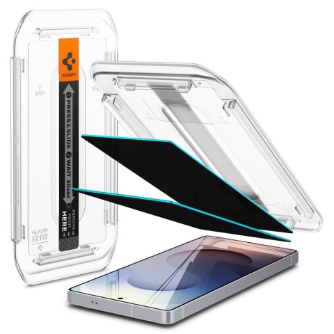Szkło prywatyzujące z aplikatorem na Samsung Galaxy S25 Ultra Glas.TR Ez Fit Privacy - 2 szt.