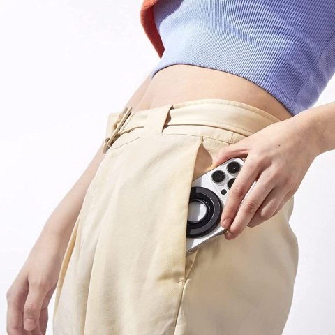 Uchwyt ring magnetyczny na telefon MMR100 MagSafe - szary