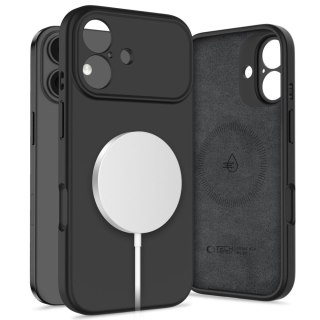 Etui case plecki na iPhone 17 MagSafe Silicone - czarne