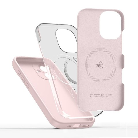 Etui case plecki na iPhone 17 MagSafe Silicone - różowe