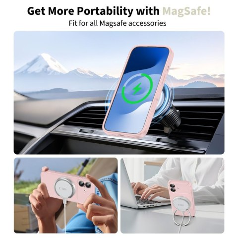 Etui case plecki na iPhone 17 MagSafe Silicone - różowe