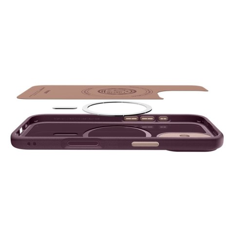 Etui case pokrowiec na iPhone 17 MagSafe Nano Pop Mag - bordowe