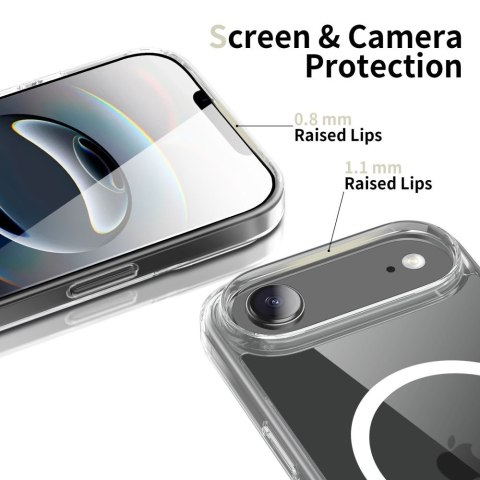Etui pokrowiec case na iPhone 17 Air MagSafe FlexAir Hybrid - przezroczyste