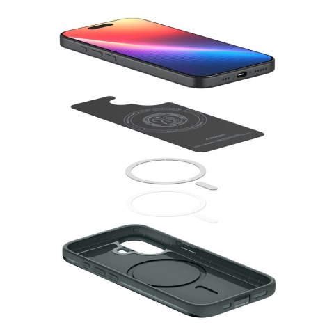 Etui pokrowiec case na iPhone 17 MagSafe Thin Fit - zielone