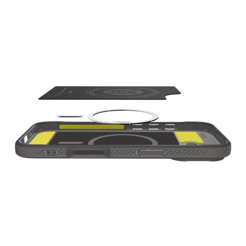 Etui pokrowiec na iPhone 17 MagSafe Rugged Armor Mag - szare