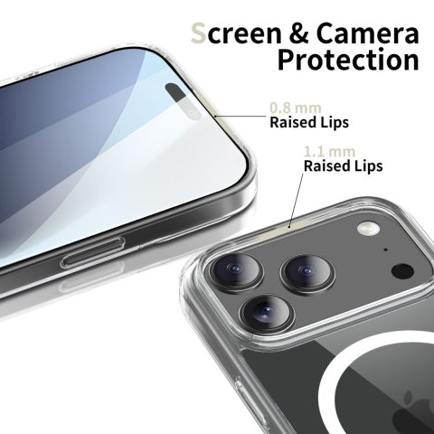 Etui pokrowiec na iPhone 17 Pro Max MagSafe FlexAir Hybrid - przezroczyste