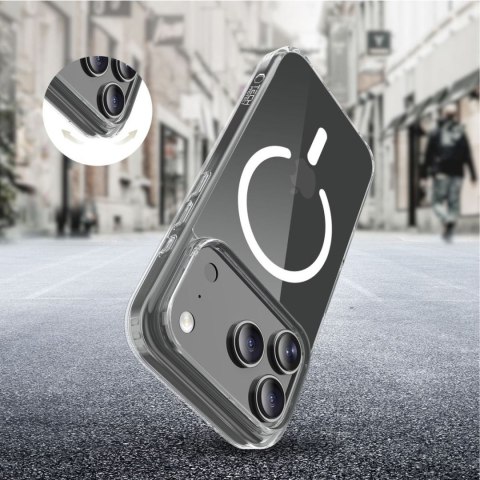 Etui pokrowiec na iPhone 17 Pro Max MagSafe FlexAir Hybrid - przezroczyste