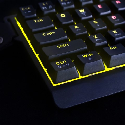 Klawiatura gamingowa mechaniczna podświetlana USB-A RGB - czarna